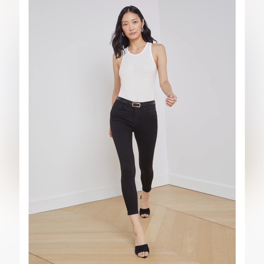 L’AGENCE Margot Black Skinny Jeans Shade Noir Size 29